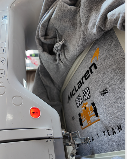 McLaren F1 Hoodie | Formula 1 Sweatshirt | McLaren Racing Embroidered Hoodie | F1 Fan Shirt | Motorsport Apparel | Racing Gift