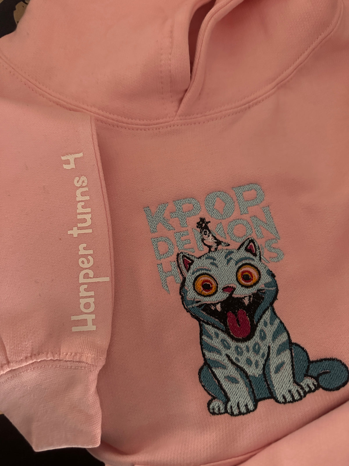 KPop Demon Hunters Derpy Cat Children’s Hoodie