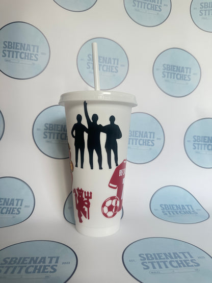 Manchester United David Beckham Inspired 20oz Tumbler with Straw