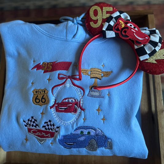 Coquette Disney Cars Inspired Hoodie