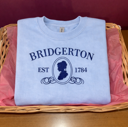 Bridgerton Inspired Embroidered Sweatshirt | Regency Style Jumper | Period Drama Fan Gift