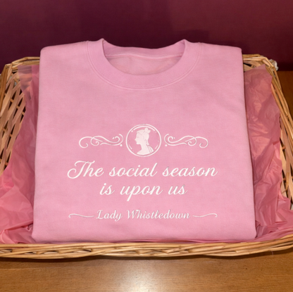 Bridgerton Inspired Embroidered Sweatshirt | Regency Style Jumper | Period Drama Fan Gift