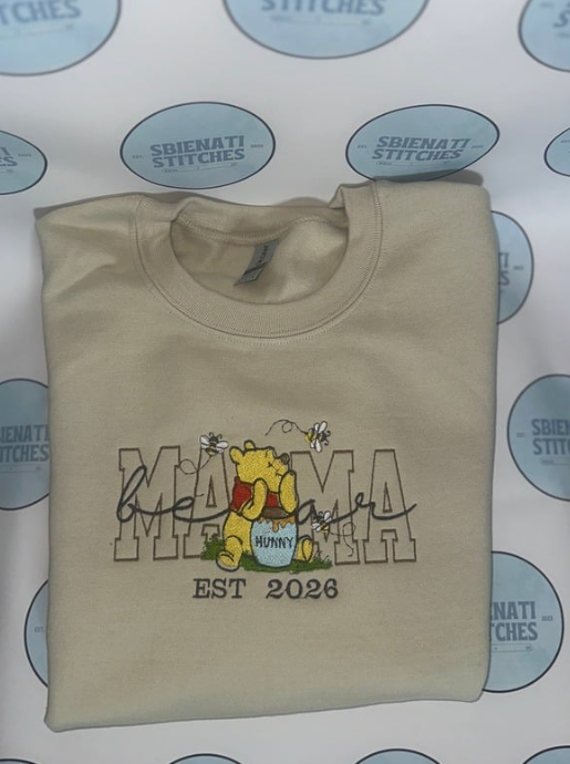 Mama Bear Embroidered Sweatshirt – Timeless Motherhood Keepsake