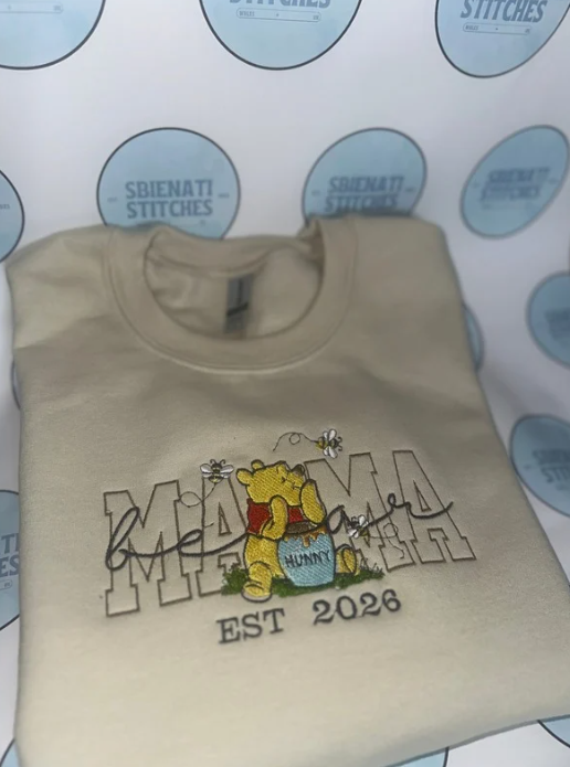 Mama Bear Embroidered Sweatshirt – Timeless Motherhood Keepsake
