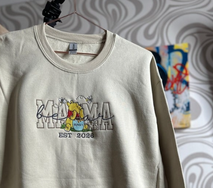 Mama Bear Embroidered Sweatshirt – Timeless Motherhood Keepsake